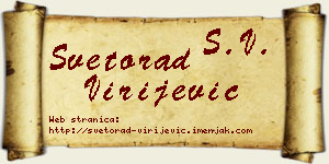 Svetorad Virijević vizit kartica